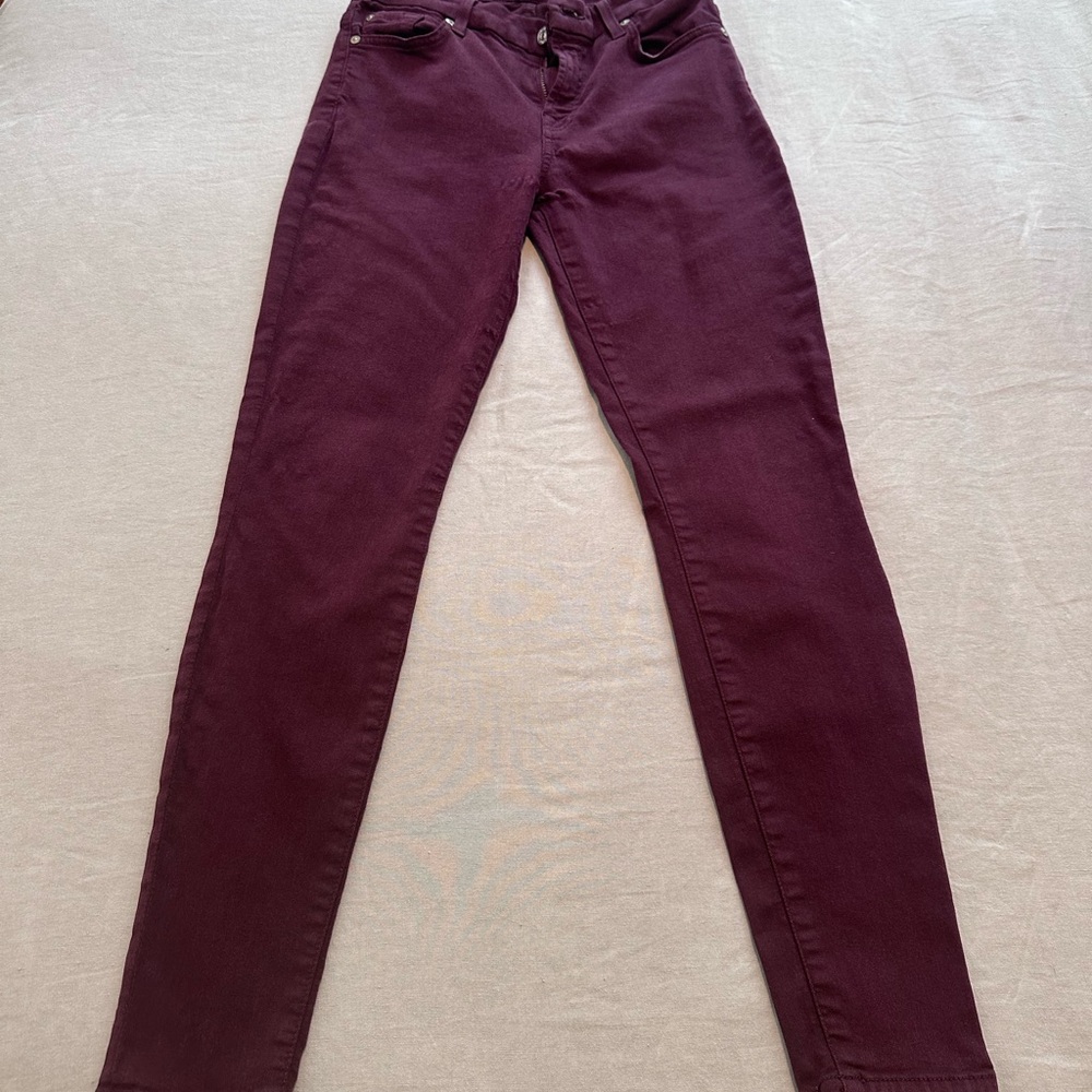 7 For All Mankind Maroon Jeans